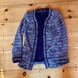 White House Black Market Chanel style chain and tweed style jacket